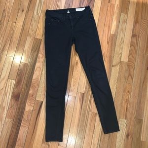 rag & bone 26 stretch black pants / skinny legging